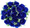 Artificial Cemetery & Memorial Flowers – Blue Silk Rose Gravesite Bouquet, 18-Head Outdoor Grave Decoration for Headstones and Memorials